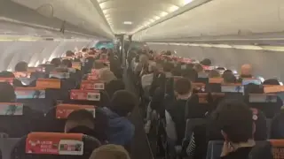 Екшън над София: Еърбъс с 220 пътници не успя да кацне на летището, замина извънредно за Будапеща (ВИДЕО)