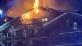 Голям пожар в 5-звезден хотел в Куршевел, евакуираха 300 души (видео)