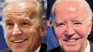 Байдън починал през 2019 г.? ВИДЕО с президента, наместващ изплъзнала се маска, взриви нета