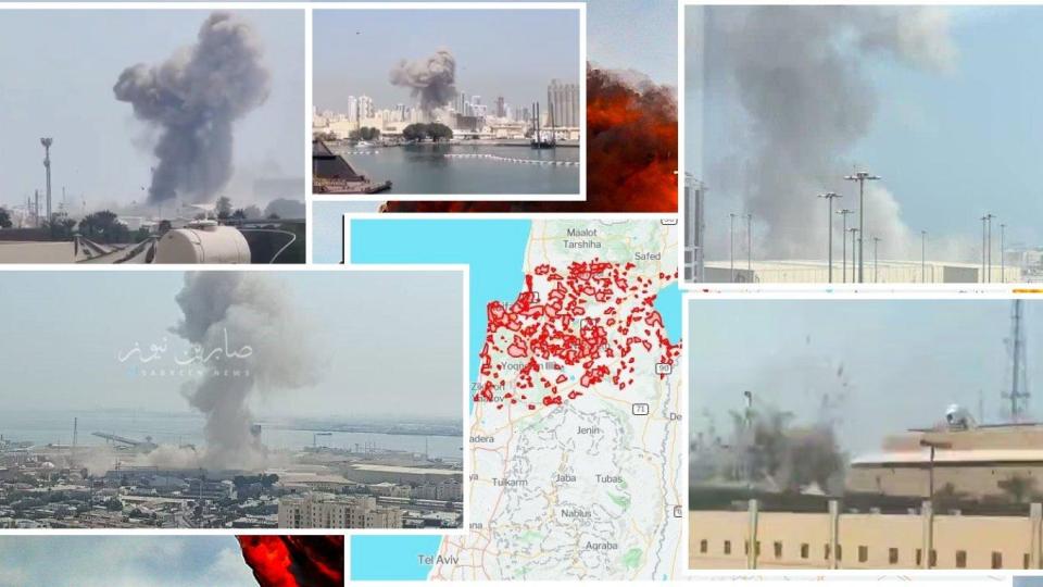Иран удари щаба на 5-и флот на ВМС на САЩ, Експлозии в Израел и целия Близък изток (видео)